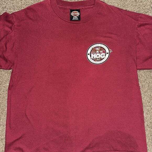 Rare Vintage 1995 Harley‎ Davidson HOG Rally T Shirt Large Richmond VA Motor - Picture 1 of 6